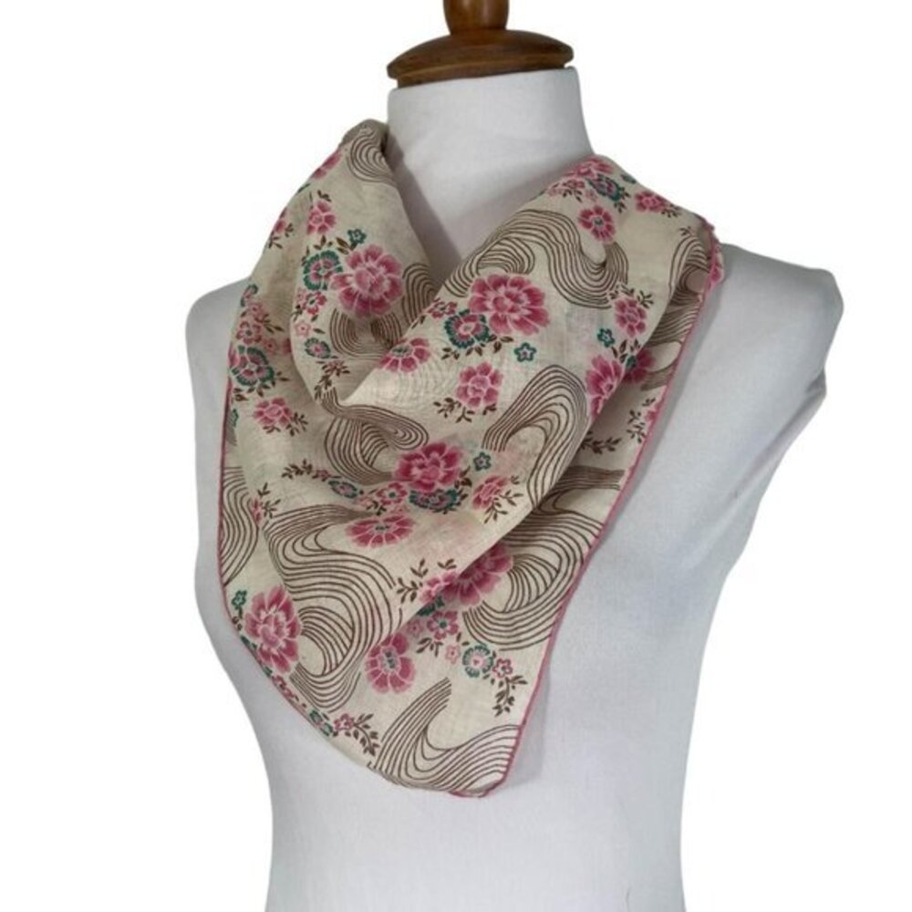 Vintage 60s Floral Symphony Scarf